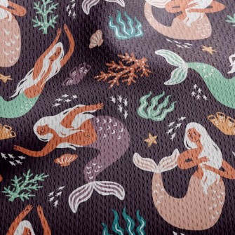 Dancing Mermaid In The Sea Athletic Mesh Flat Back