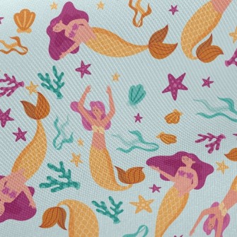 Mermaid Seaweed Starfish Twill