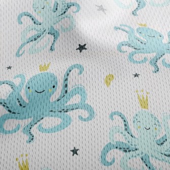 Smiley Octopus King Athletic Mesh Flat Back