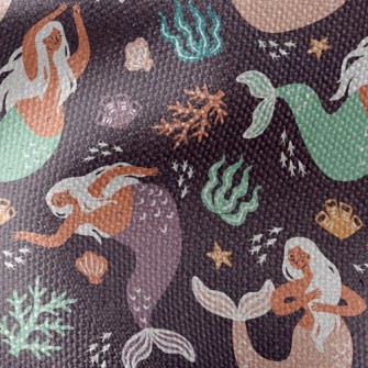 Dancing Mermaid In The Sea Waterproof Canvas