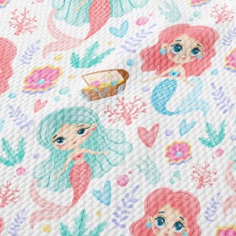 Pearl Treasure Mermaid Birdseye Piqué