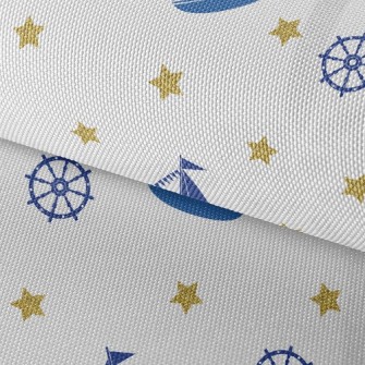 Sequin Star Sailing Ship Waterproof Oxford