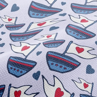 Love Flag Sailboat Performance Linen