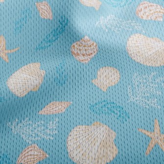 Starfish Shellfish Seaweed Athletic Mesh Flat Back