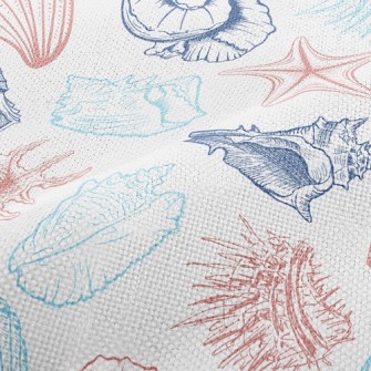 Conch Shell Starfish Performance Linen