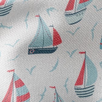 Seagull And Sailboat Waterproof Canvas
