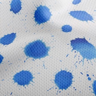 Drop-shaped Watercolor Dots Athletic Mesh Flat Back