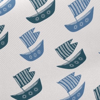 Cartoon Striped Boat Twill