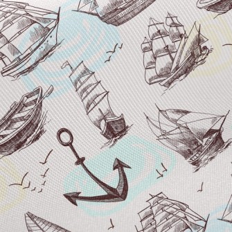 Sailing Wooden Boat Twill