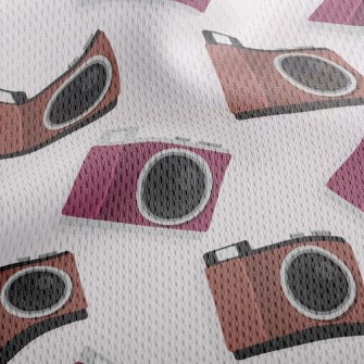Fashion Camera Athletic Mesh Flat Back