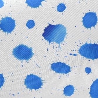 Drop-shaped Watercolor Dots Twill