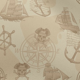 Skeleton Pirate Ship Chiffon