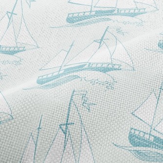Sailing Boat On The Waves Performance Linen