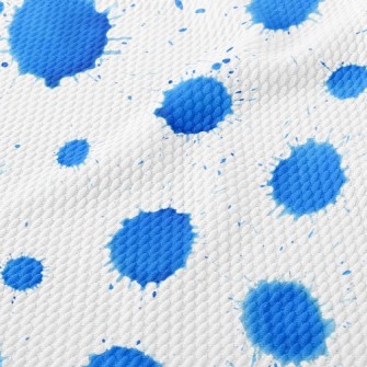 Drop-shaped Watercolor Dots Birdseye Piqué