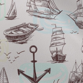 Sailing Wooden Boat Chiffon