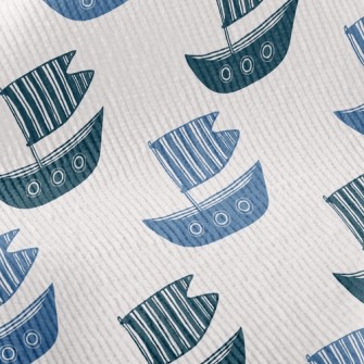 Cartoon Striped Boat Standard Corduroy