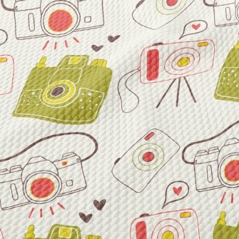 Cute Polaroid Birdseye Piqué