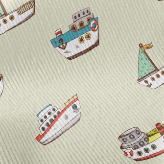 Various Fishing Boats Standard Corduroy