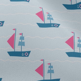 Nautical Sailing Ship Chiffon