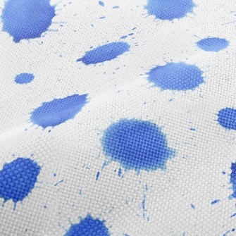 Drop-shaped Watercolor Dots Performance Linen