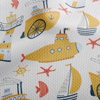 Lighthouse Submarine Yacht Athletic Mesh Flat Back