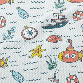 Message In A Bottle Compass Sh Birdseye Piqué