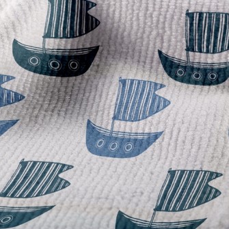 Cartoon Striped Boat Terry