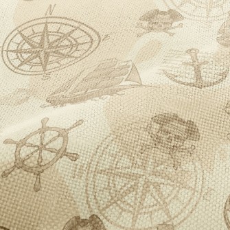Skeleton Pirate Ship Performance Linen
