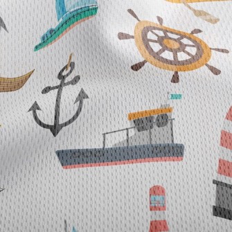 Cruise Lighthouse Yacht Athletic Mesh Flat Back