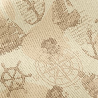 Skeleton Pirate Ship Standard Corduroy