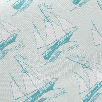 Sailing Boat On The Waves Twill