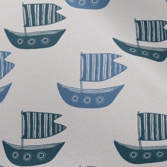 Cartoon Striped Boat Chiffon