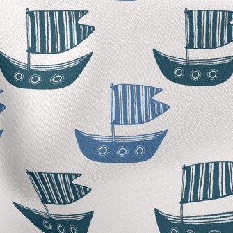 Cartoon Striped Boat Stretch Ponte