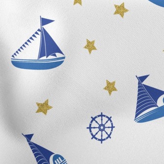 Sequin Star Sailing Ship Stretch Ponte