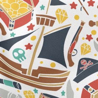 Pirate Ship Treasure Stretch Ponte