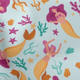 Mermaid Seaweed Starfish Stretch Ponte