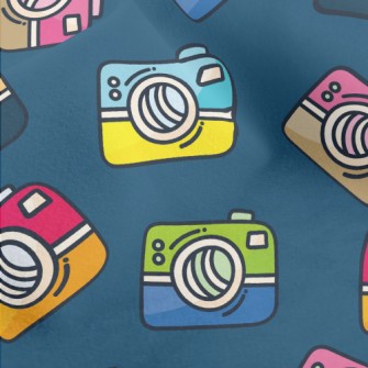 Cartoon Colorful Camera Micro Fleece