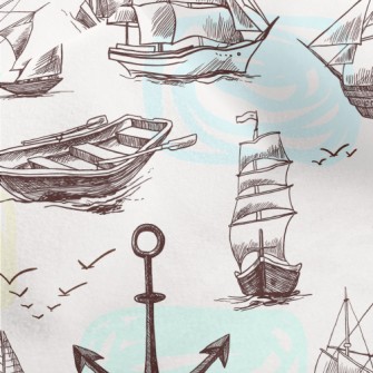 Sailing Wooden Boat Micro Fleece