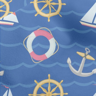 Ship Rudder Anchor Lifebuoy Micro Fleece