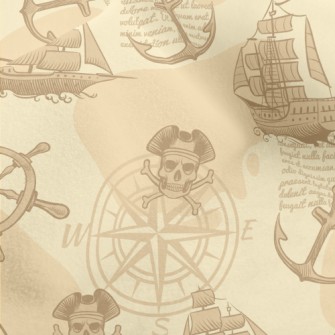 Skeleton Pirate Ship Micro Fleece