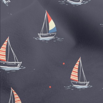 Night Sky Sailing Boat Sailing Micro Fleece