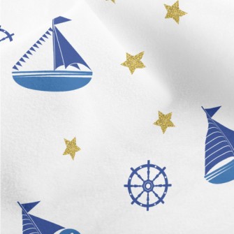 Sequin Star Sailing Ship Micro Fleece