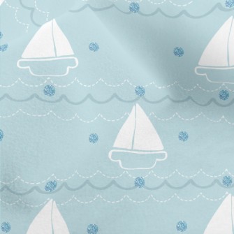 Simple Sailboat With Dots Of S Micro Fleece