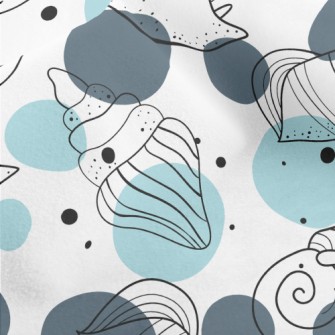 Simple Depiction Of Seashells Micro Fleece