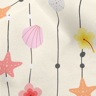 Creative Shell Door Curtain Micro Fleece