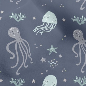 Star Jellyfish And Octopus Micro Fleece