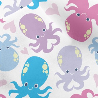 Playful Loving Octopus Micro Fleece