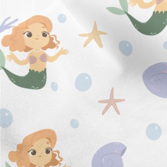 Curly Hair Mermaid Micro Fleece
