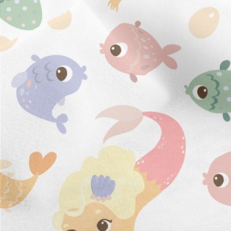 School Of Fish And Mermaid Micro Fleece