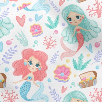 Pearl Treasure Mermaid Micro Fleece